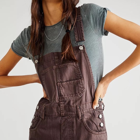 Free People Pants - Free People Ziggy Overalls in Mocha